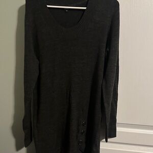 Reitmans Dark Gray Crew Neck Sweater